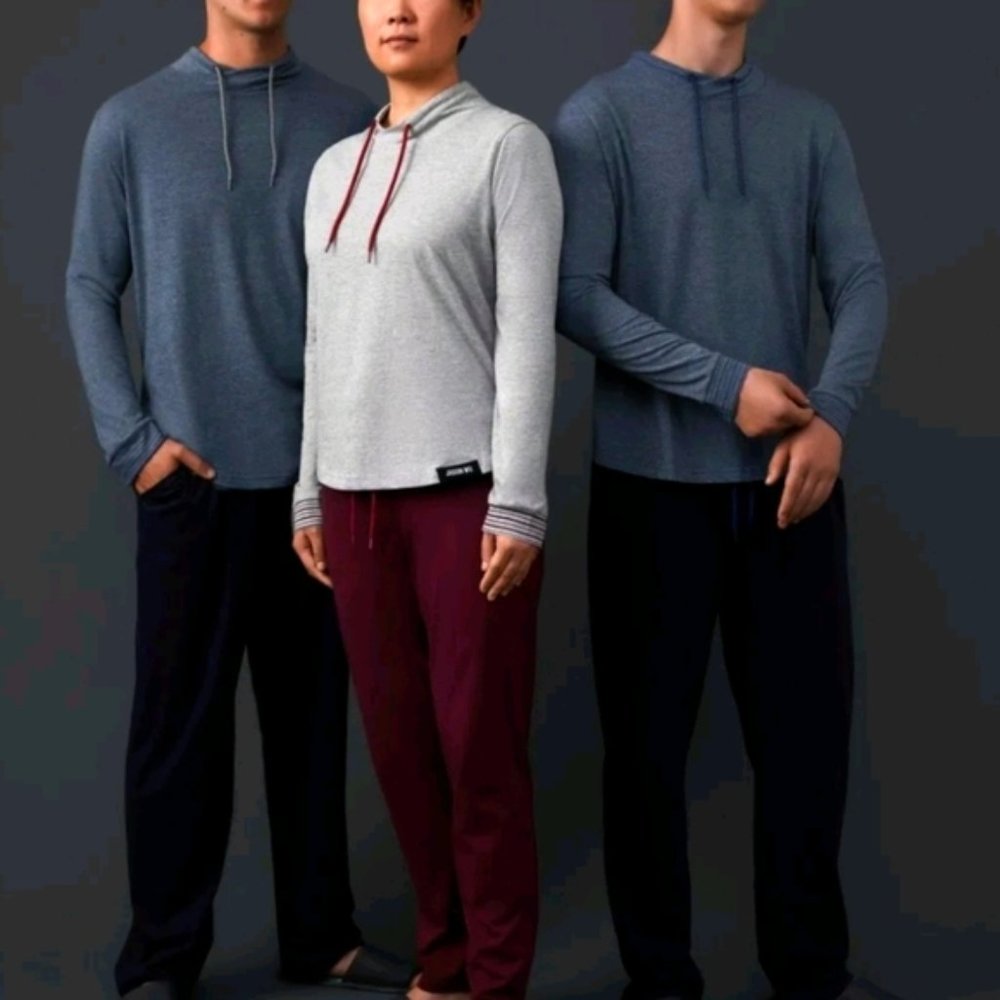Jason Wu for Eva Air Loungewear Top Gray and Maroon Size‎ Medium